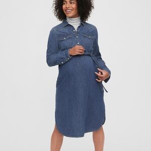 Gap Maternity LENZING™ ECOVERO™ Western Denim Dress
